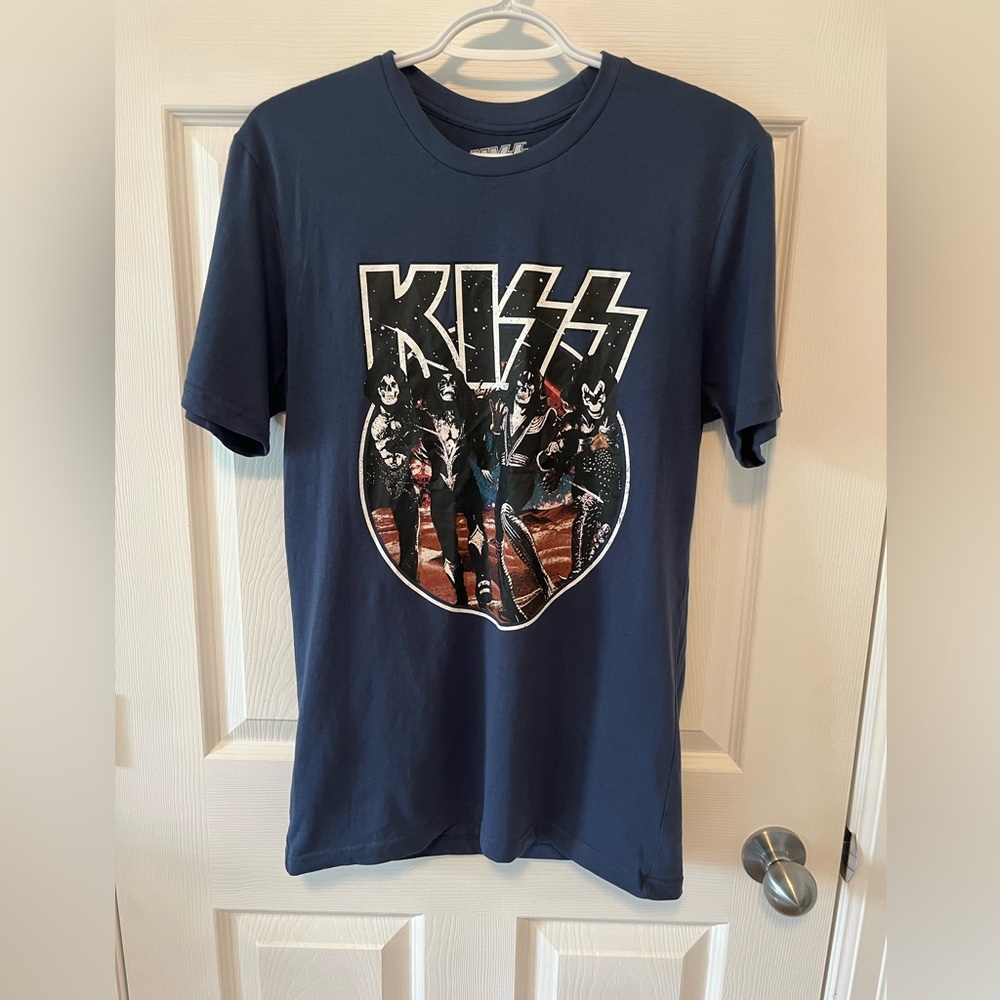 Kiss Navy Blue Graphic Tee
